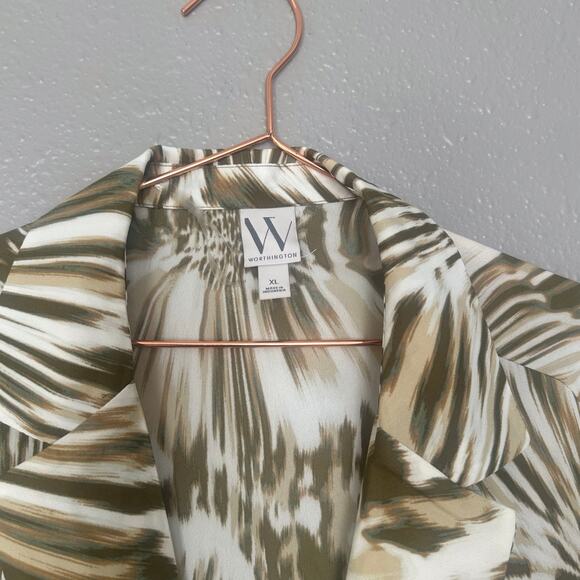 Worthington time warp marble lightweight blouse size XL - Picture 3 of 7